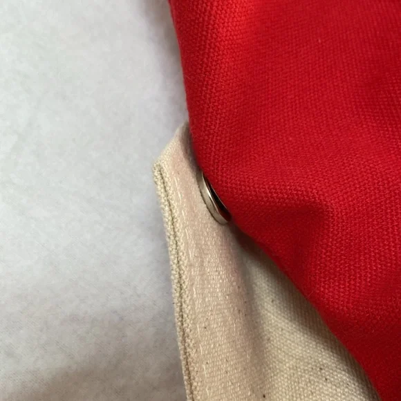 Saldarini Red and Cream Travel Beach Tote Bag - NWOT - Picture 4 of 6